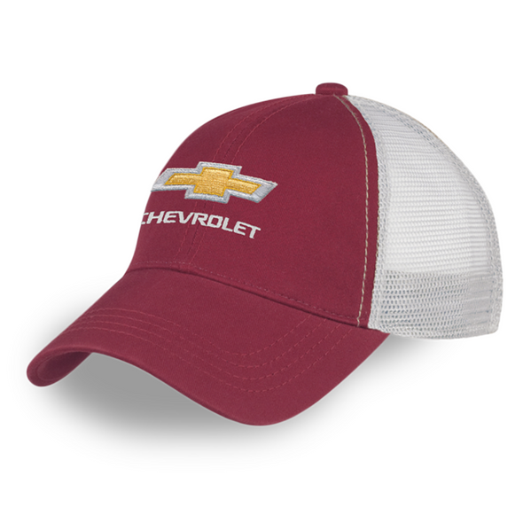 Chevrolet Gold Bowtie Mesh Unstructured Hat / Cap