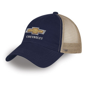 Chevrolet Gold Bowtie Mesh Unstructured Hat / Cap