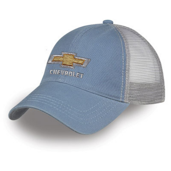 Chevrolet Gold Bowtie Mesh Unstructured Hat / Cap