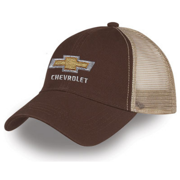 Chevrolet Gold Bowtie Mesh Unstructured Hat / Cap