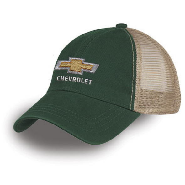 Chevrolet Gold Bowtie Mesh Unstructured Hat / Cap