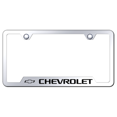 Eurosport Daytona Chevrolet Gold 3D Bowtie Mirrored Chrome Steel License Plate – Officially Licensed