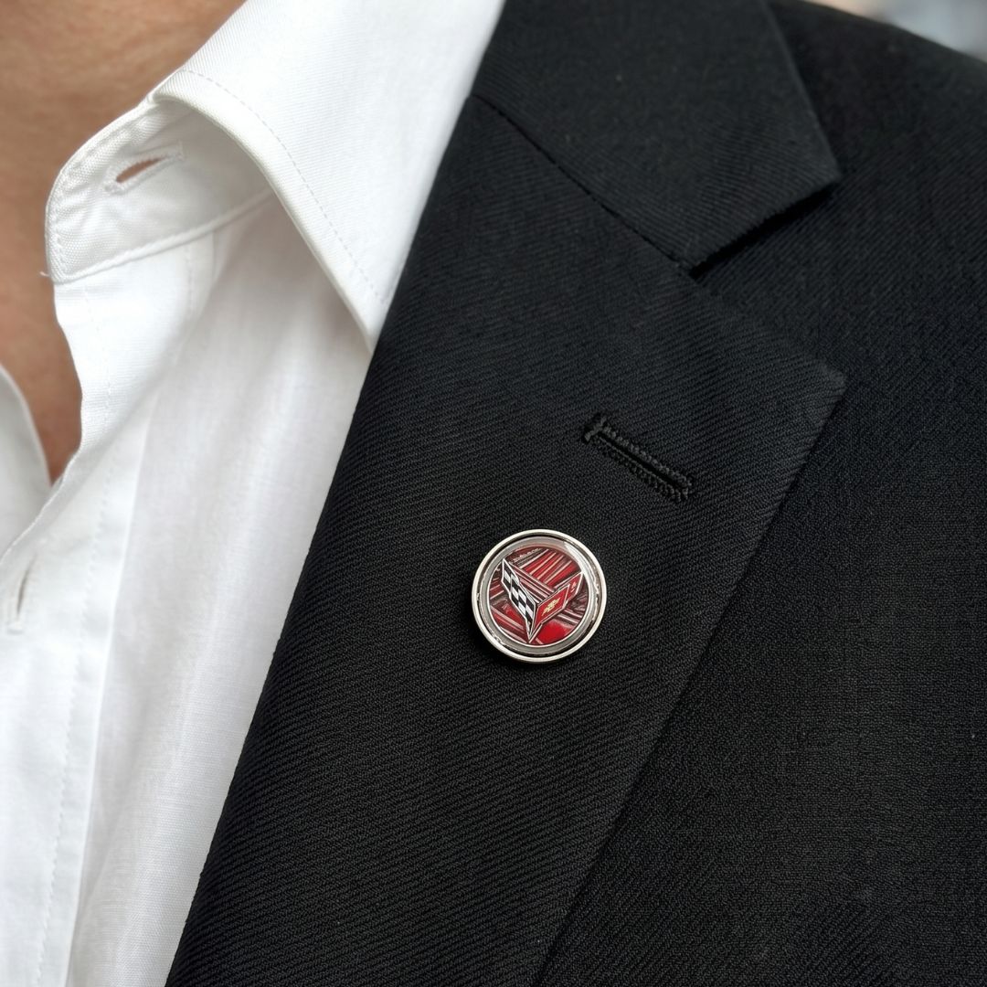 Corvette Lapel Pin | Reclaimed Bowling Green Paint