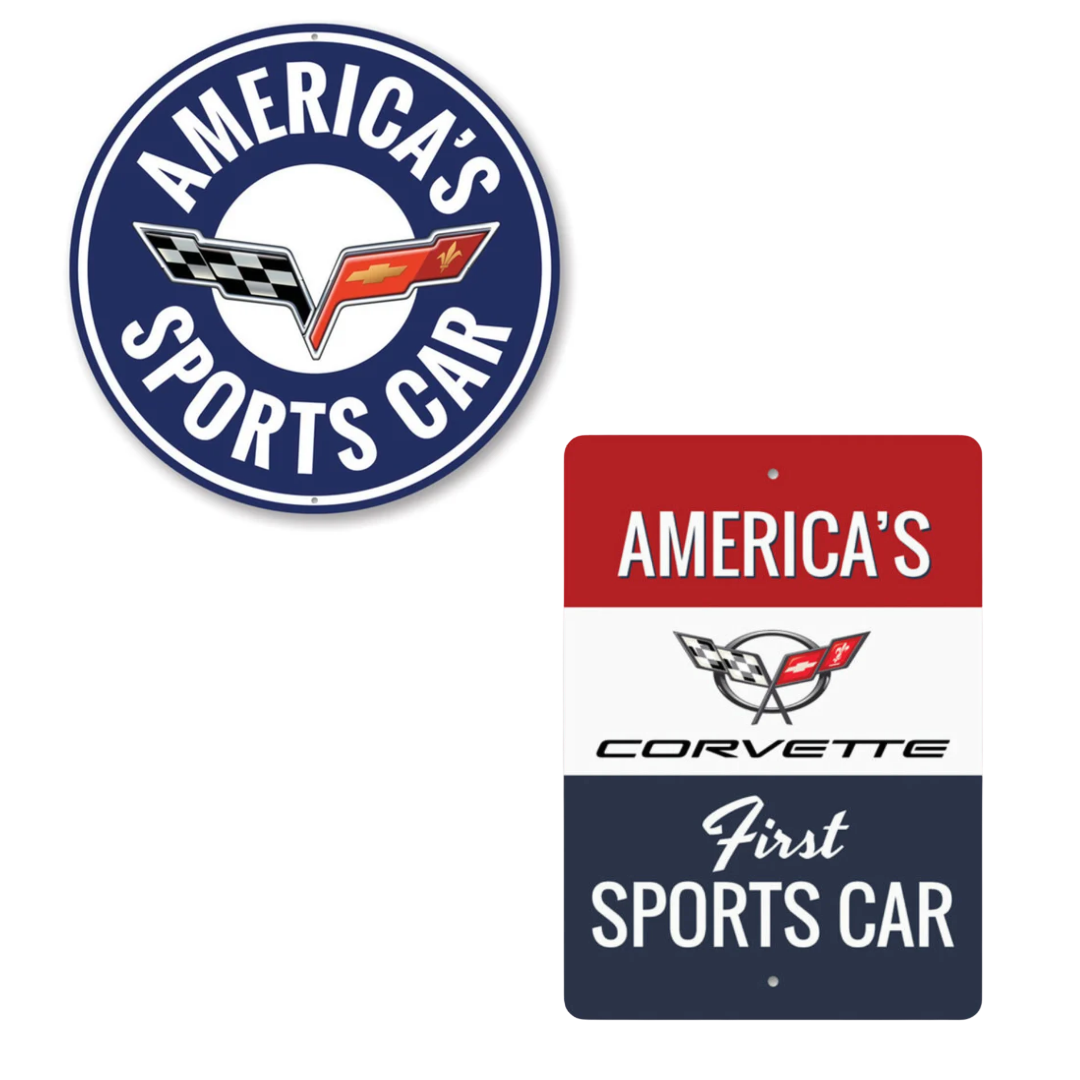 Corvette America's Sports Car Sign Set