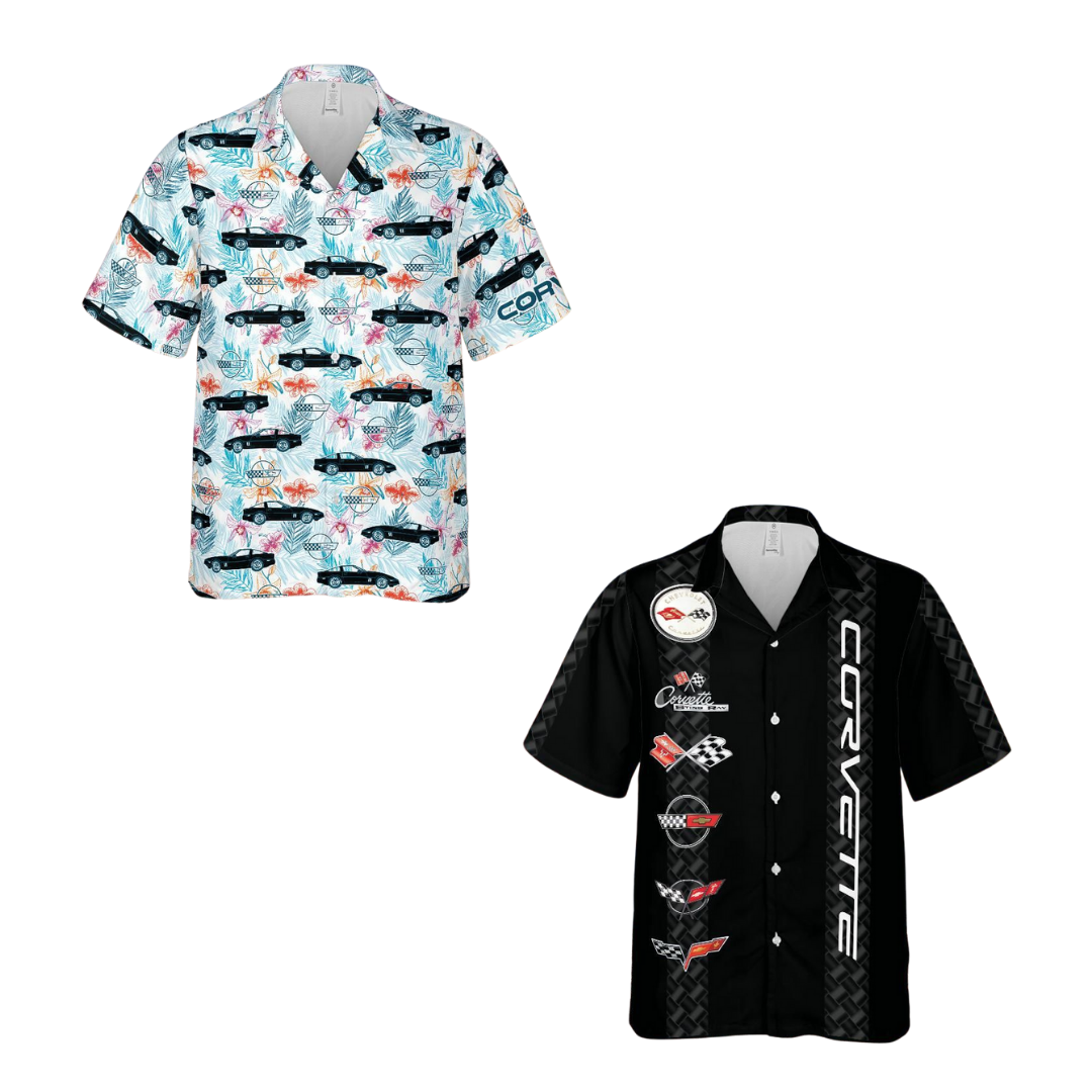 Corvette Blackout 2-Pack – C4 Black & Generations Midnight Hawaiian Shirts