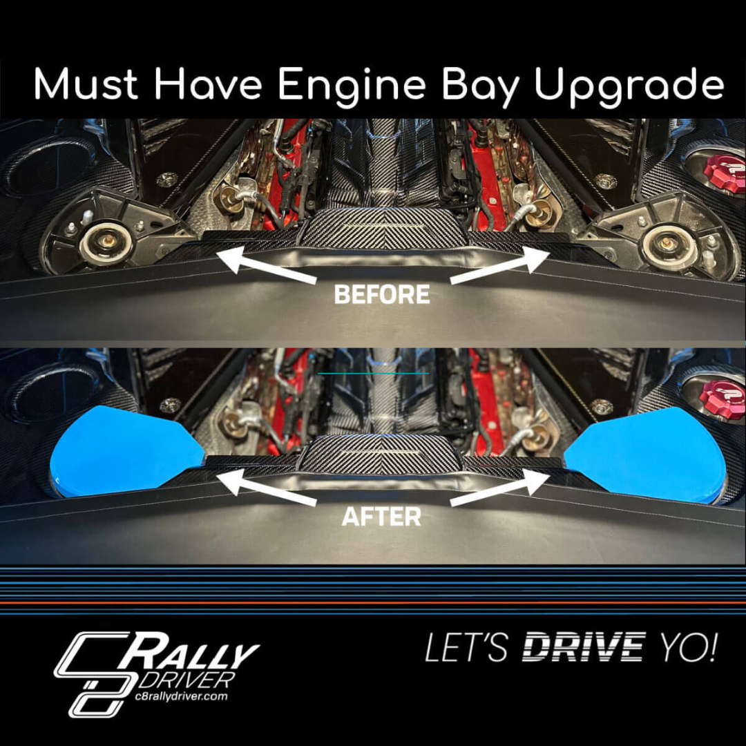 Corvette C8 Carbon Fiber Factory Color Rear Strut Covers