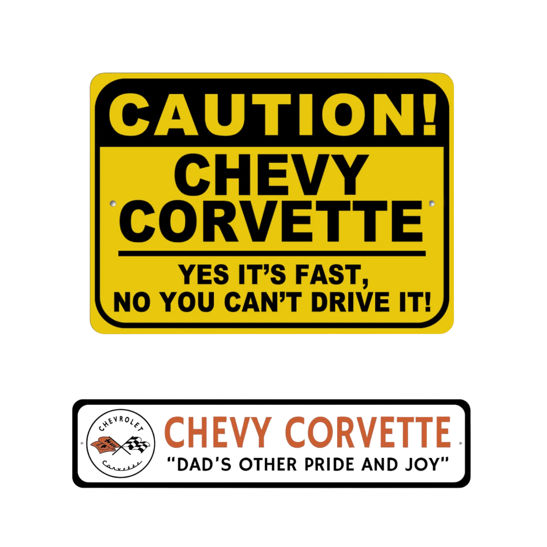 Corvette Dad's Other Pride Gift Sign Set