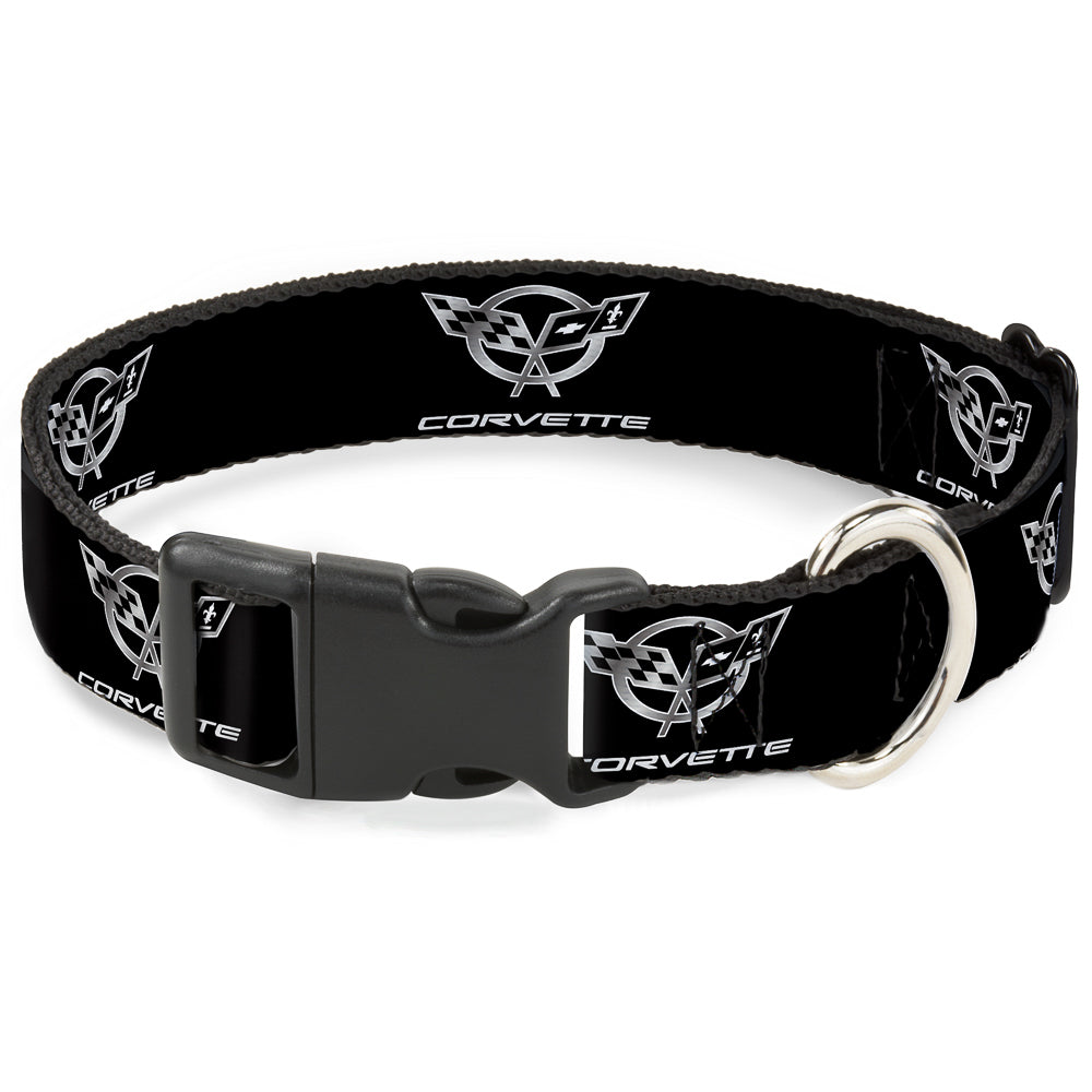 Plastic Clip Collar - Corvette Black/Silver REPEAT