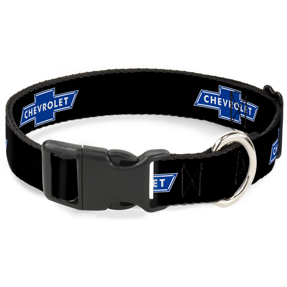 Chevy Bowtie Back & Blue Plastic Clip Collar