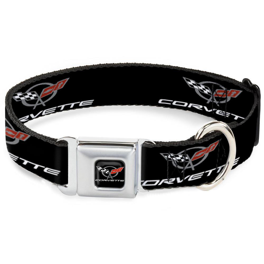Corvette C5 Crossed Flags Logo Seatbelt Buckle Collar