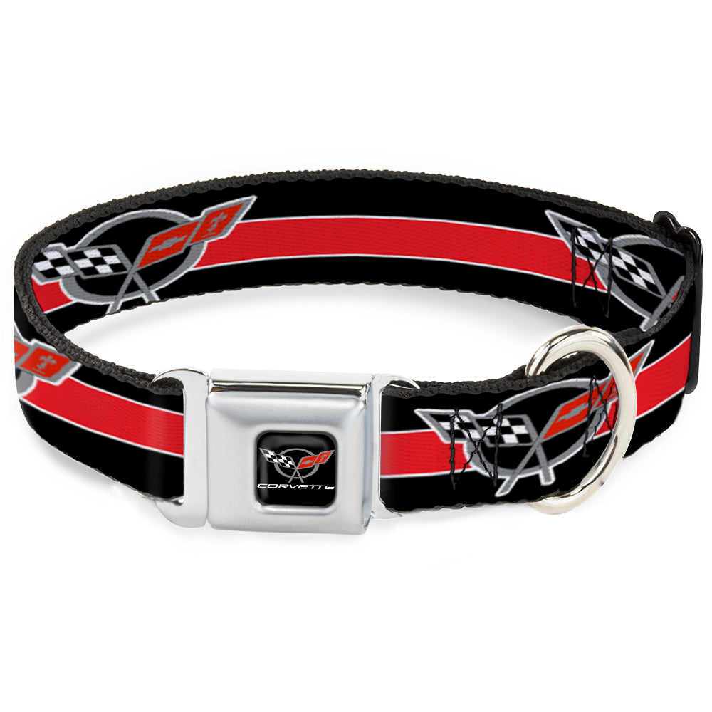 Corvette C5 Crossed Flags Logo Seatbelt Buckle Collar