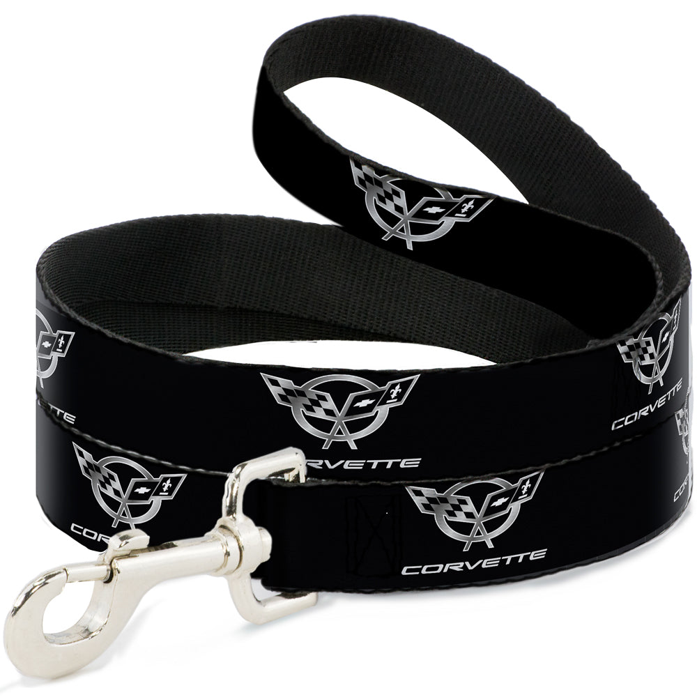 Corvette C5 Crossed Flags Logo - Dog Leash