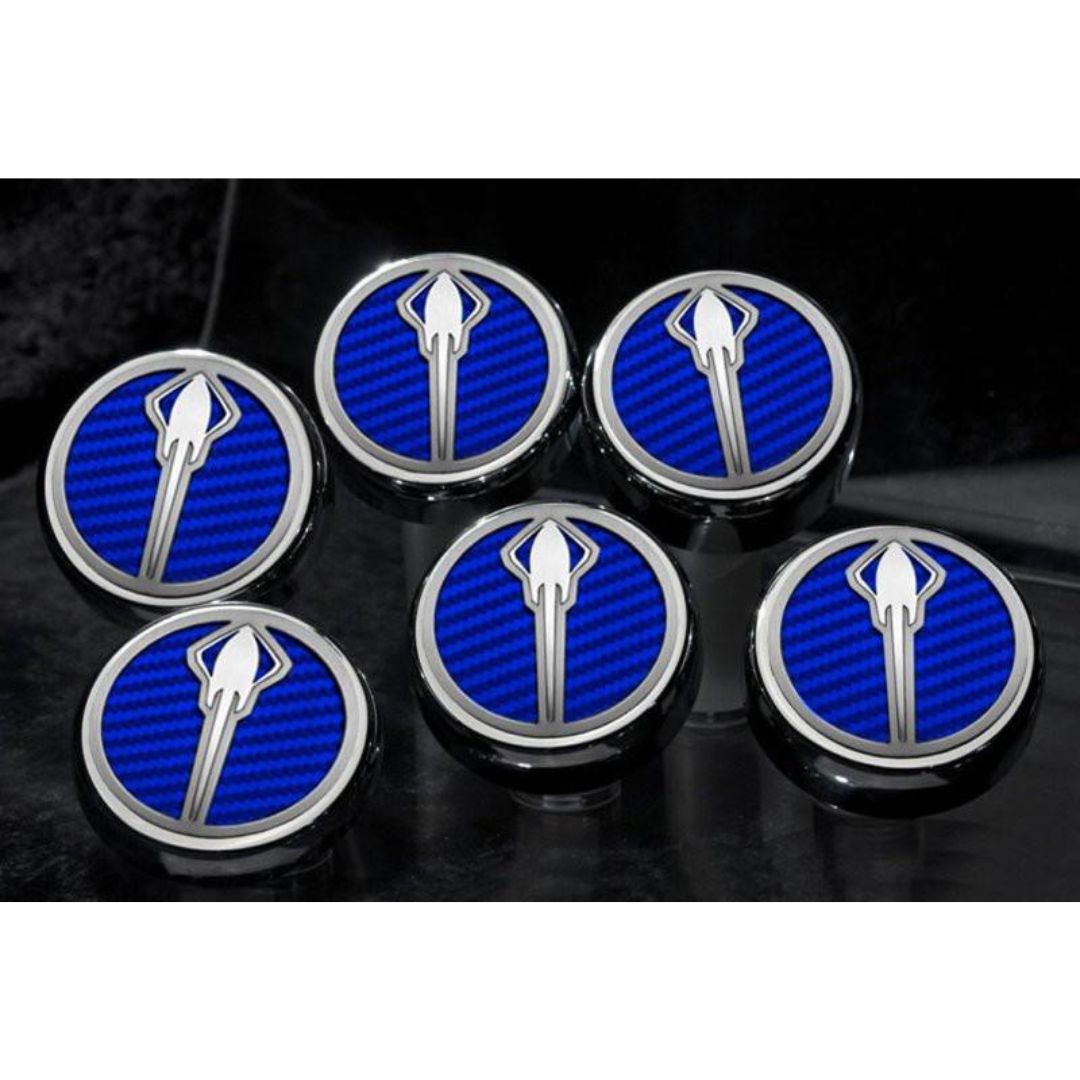 C7 Corvette (Manual) Stingray Fluid Cap Cover 6Pc Set | Stingray Emblem