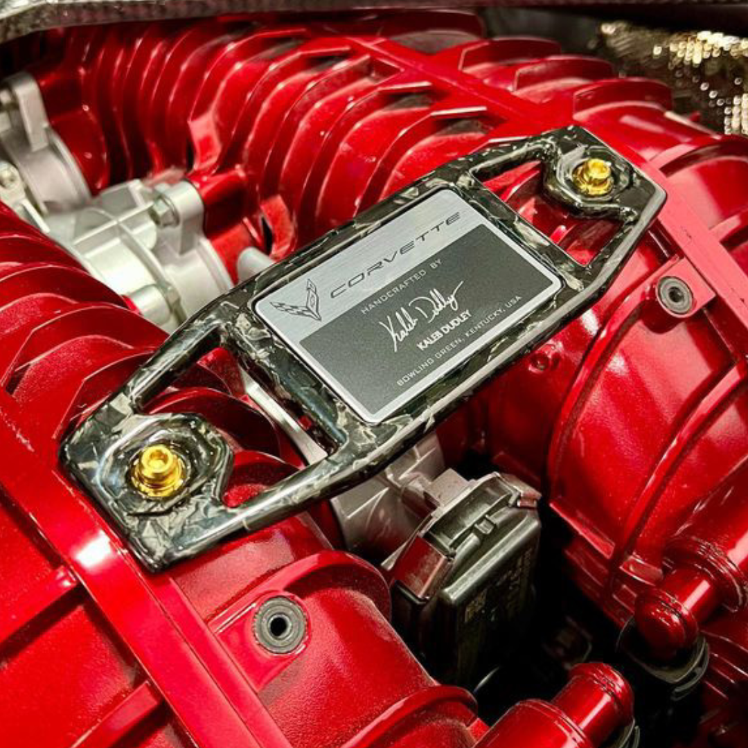 C8 Corvette Z06 Aluminum Engine Builder Plaque - Anodized