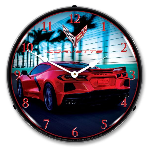 C8 Corvette Competitor View Clock-694685357414'