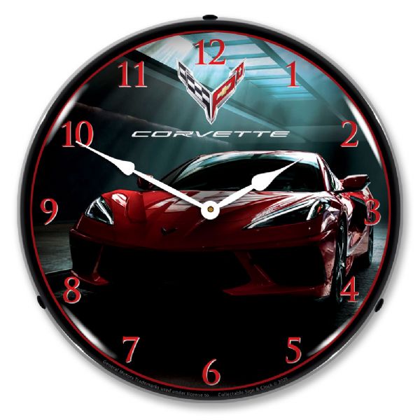 C8 Corvette American Icon Clock-694685357421'