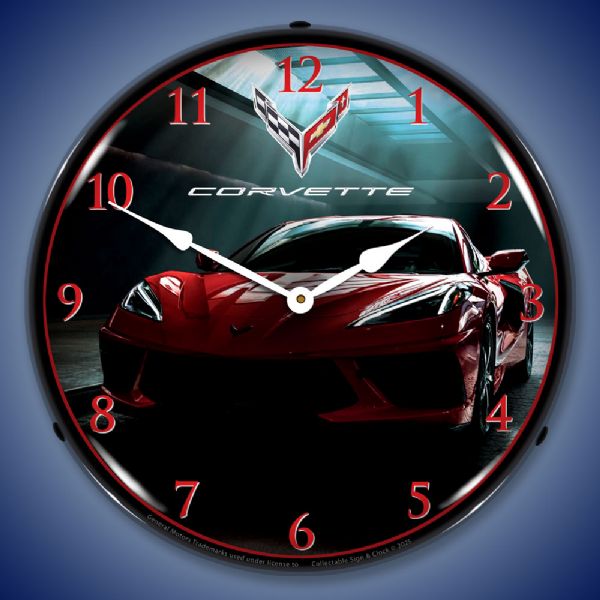 C8 Corvette American Icon Clock