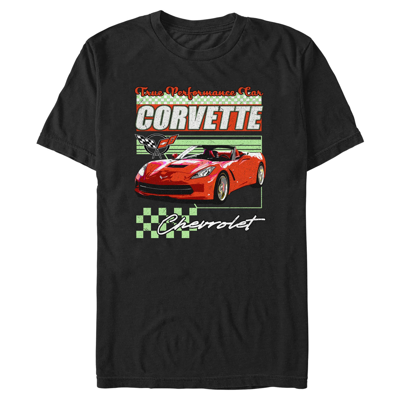 C7 Corvette True Performance Car Black Tee