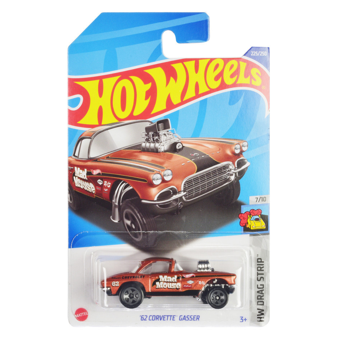 1962 Chevrolet Corvette Gasser "Mad Mouse" "HW Drag Strip" Series Diecast Model Car by Hot Wheels