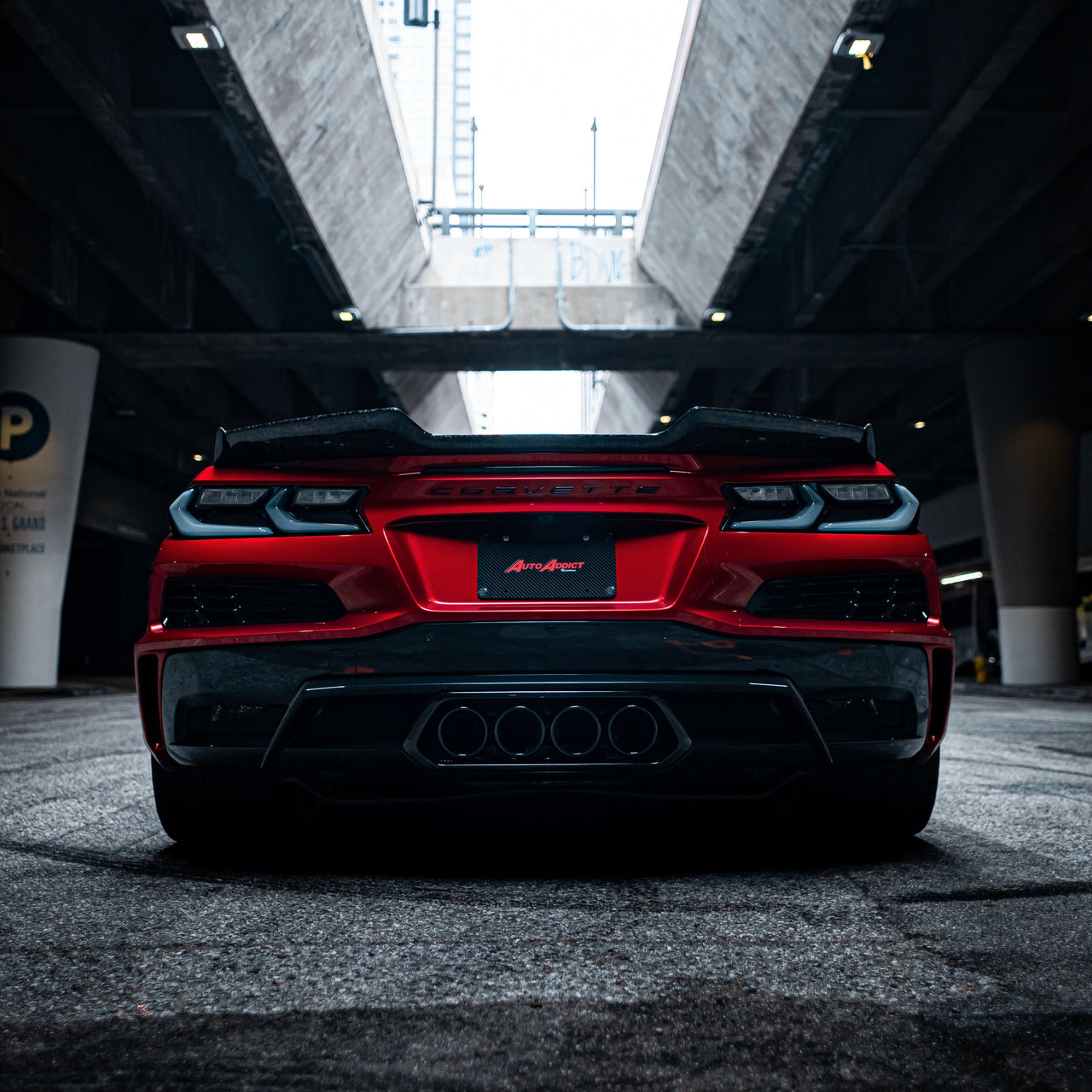2020-2025 Corvette C8 Euro Smoke Style LED Taillights Amber Sequential Pair