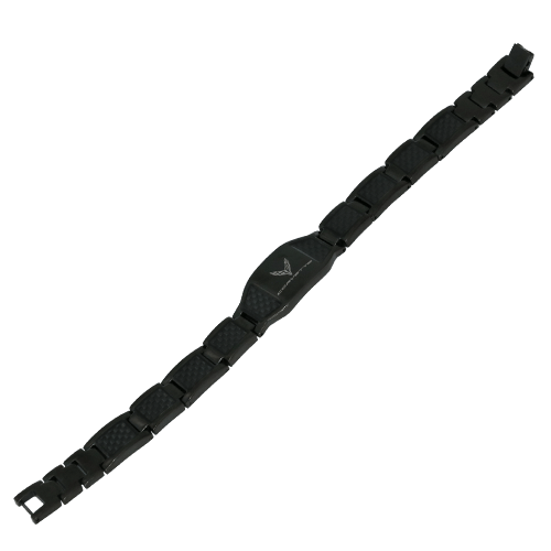 C8 Logo Pandora-Style Slide-On Bead & Carbon Fiber Bracelet Bundle