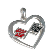 early-c3-corvette-heart-pendant-sterling-silver