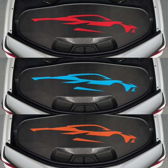 Corvette C8 Carbon Fiber Trunk Cover - Logo