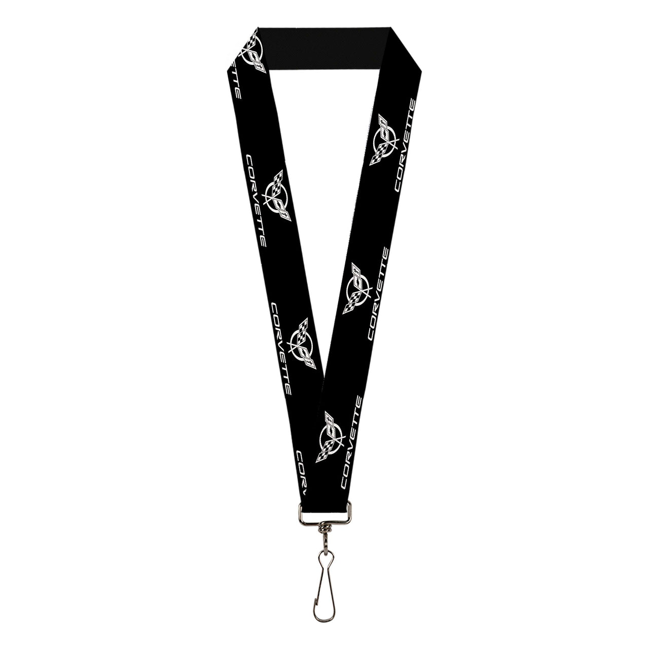Corvette C5 Crossed Flags Logo Lanyard - 1.0"