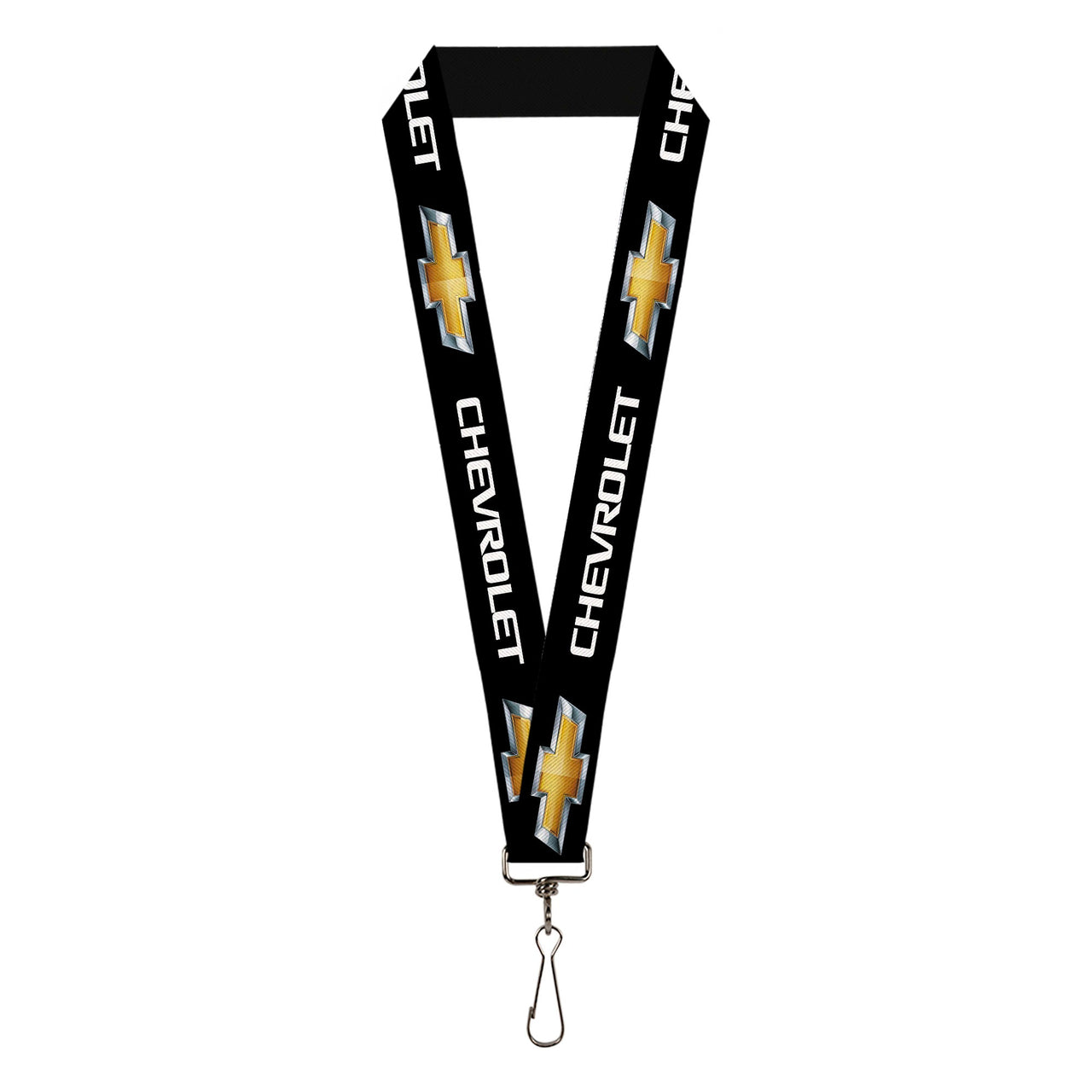 Chevrolet Bowtie Black & Gold Lanyard - 1.0"