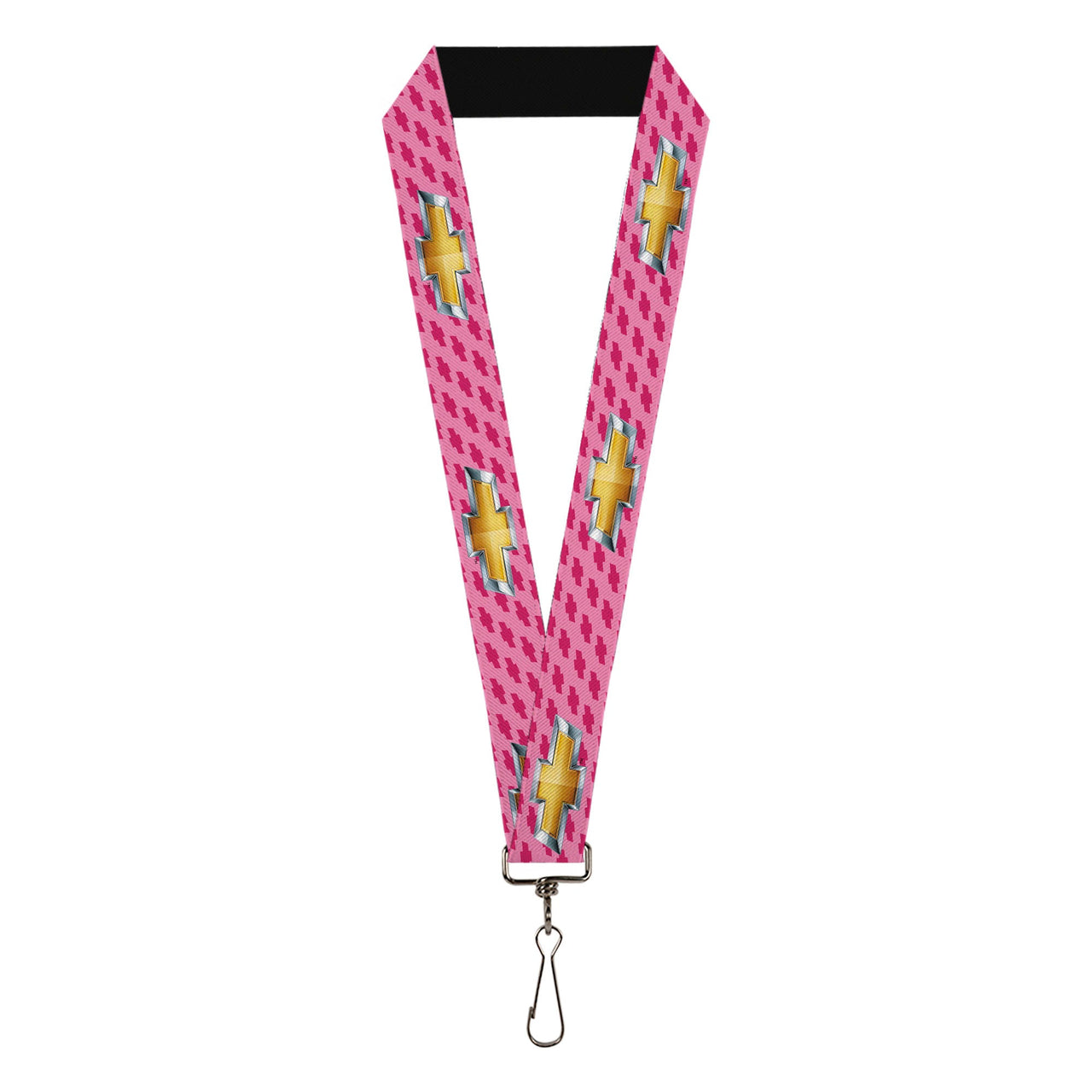 Chevy Gold Bowtie Pink Lanyard - 1.0"
