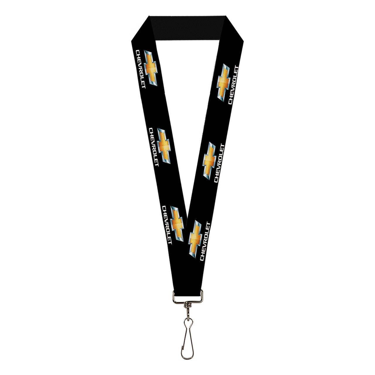 Chevrolet Bowtie Logo Black & Gold Lanyard - 1.0"