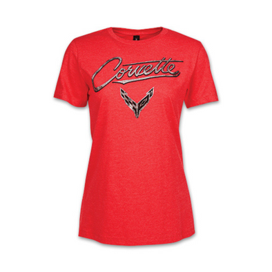 Ladies C8 Corvette Foil T-Shirt