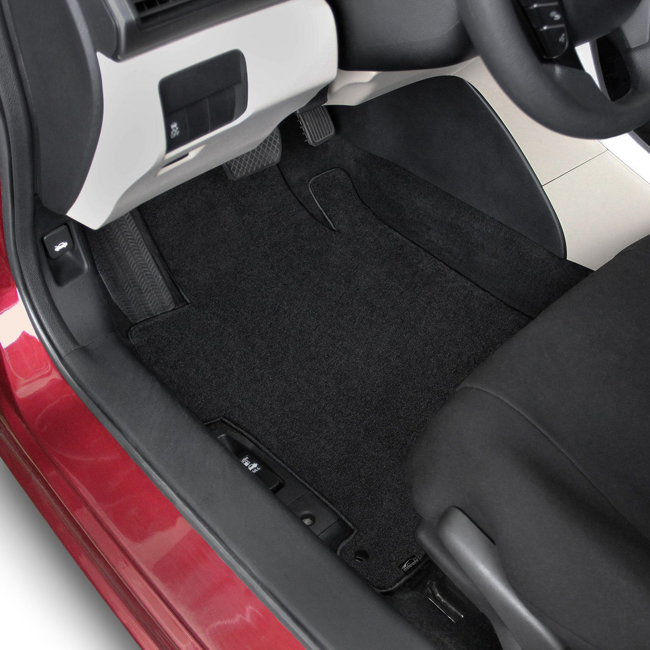 C8 Corvette Lloyd Velourtex Floor Mats Plain Floor Mats - Ebony Front 2pc