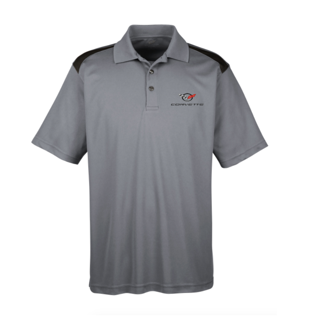C5 Corvette Men's Polo Shirt - Heather Grey
