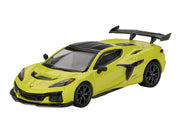 Chevrolet Corvette ZR1 Accelerate Yellow with Carbon Top Limited Edition 1/64 Diecast Model Car