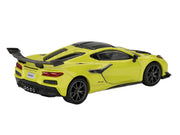 Chevrolet Corvette ZR1 Accelerate Yellow with Carbon Top Limited Edition 1/64 Diecast Model Car