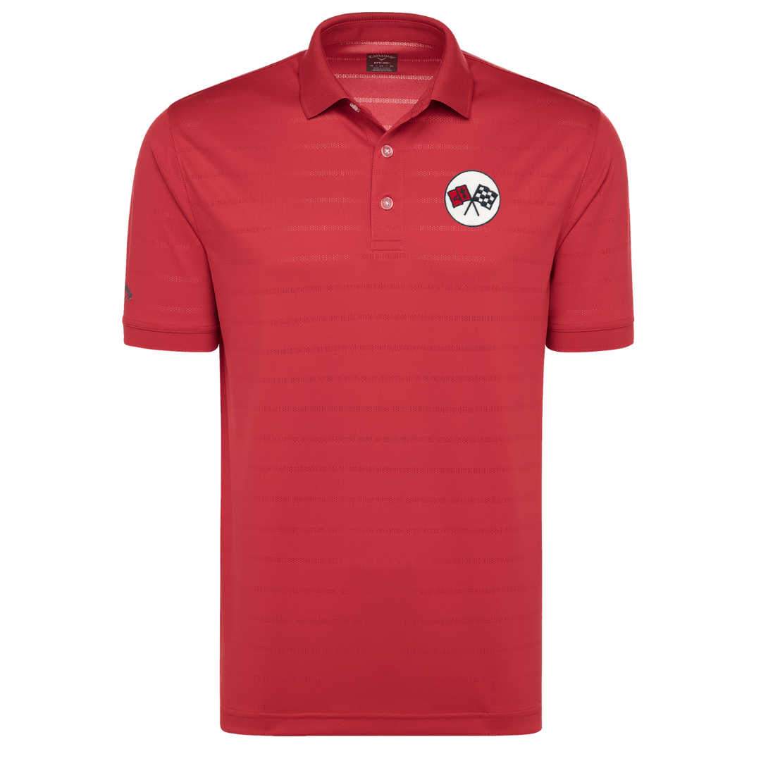 C2 Men's Corvette Stretch Half Zip Pullover & Callaway Opti-Vent Golf Polo Shirt Bundle - Red