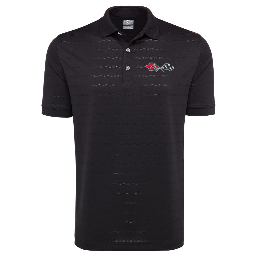 C3 Men's Corvette Stretch Half Zip Pullover & Callaway Opti-Vent Golf Polo Shirt Bundle - Black