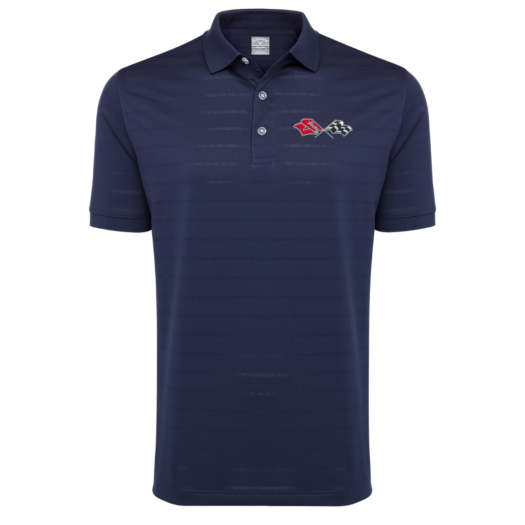 C3 Men's Corvette Stretch Half Zip Pullover & Callaway Opti-Vent Golf Polo Shirt Bundle - Navy