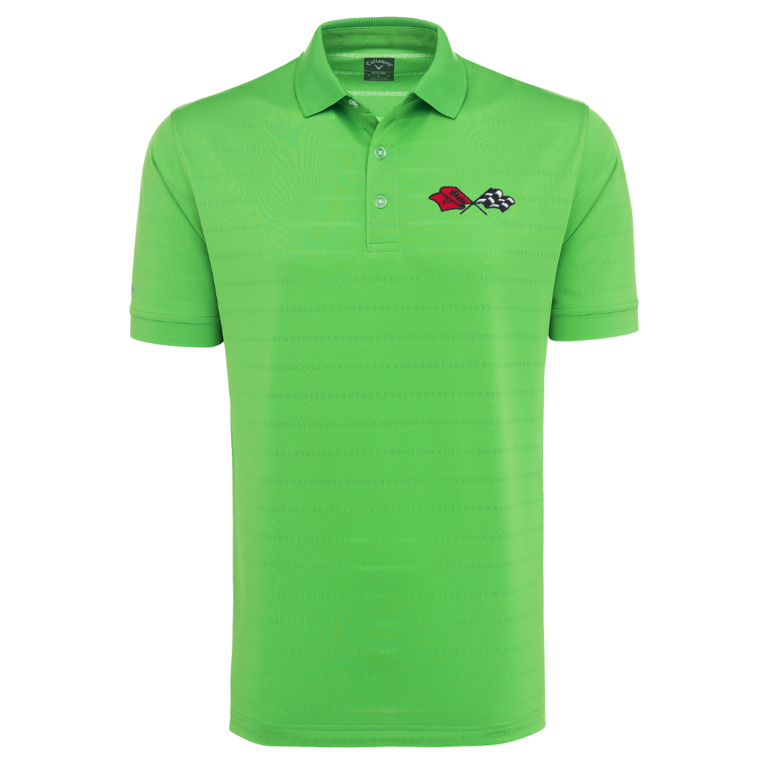 C3 Men's Corvette Stretch Half Zip Pullover & Callaway Opti-Vent Golf Polo Shirt Bundle - Green