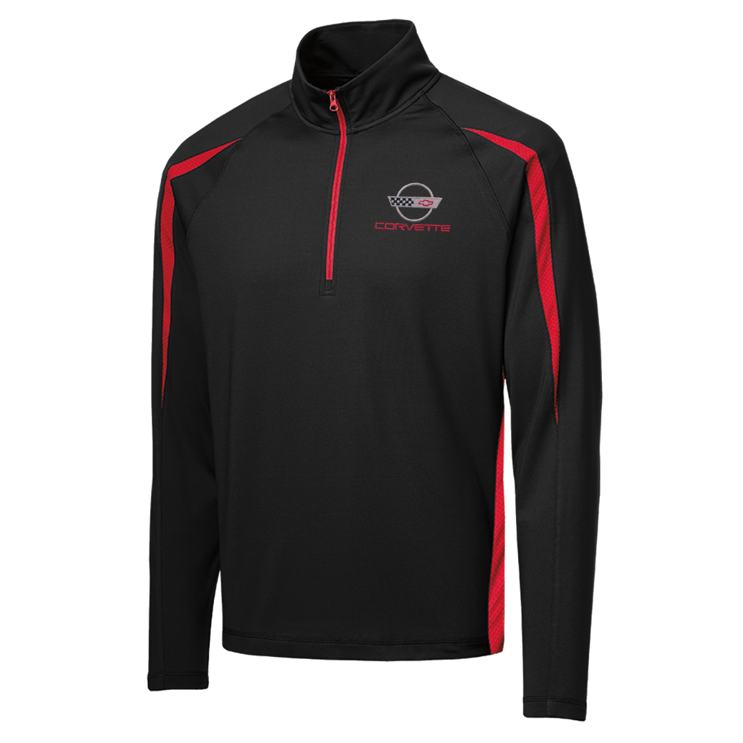 mens-c4-corvette-stretch-half-zip-pullover
