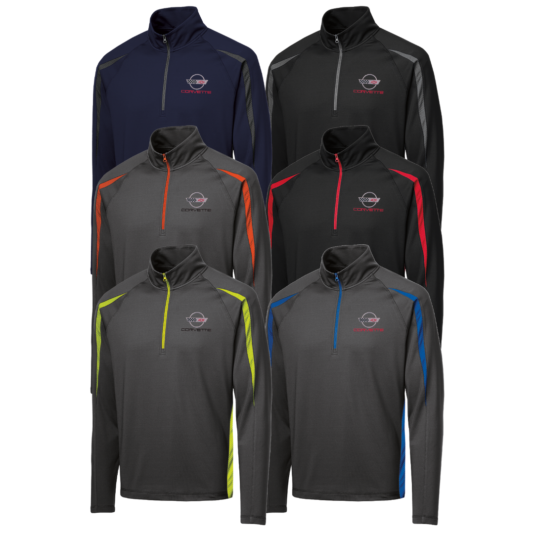 mens-c4-corvette-stretch-half-zip-pullover