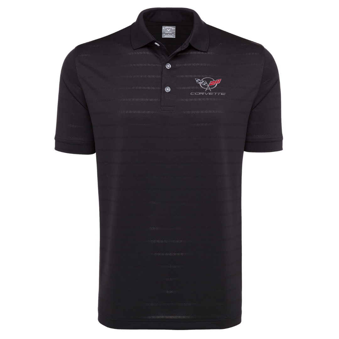 C5 Men's Corvette Stretch Half Zip Pullover & Callaway Opti-Vent Golf Polo Shirt Bundle - Black