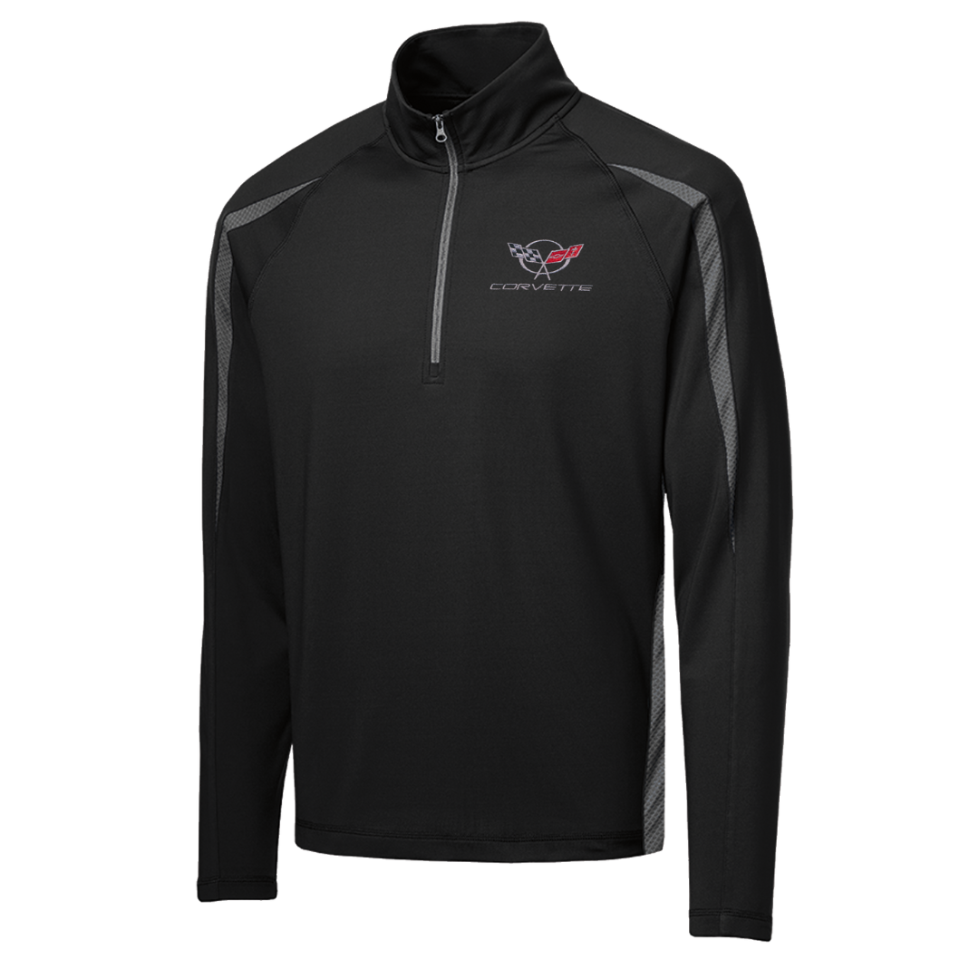 mens-c5-corvette-stretch-half-zip-pullover