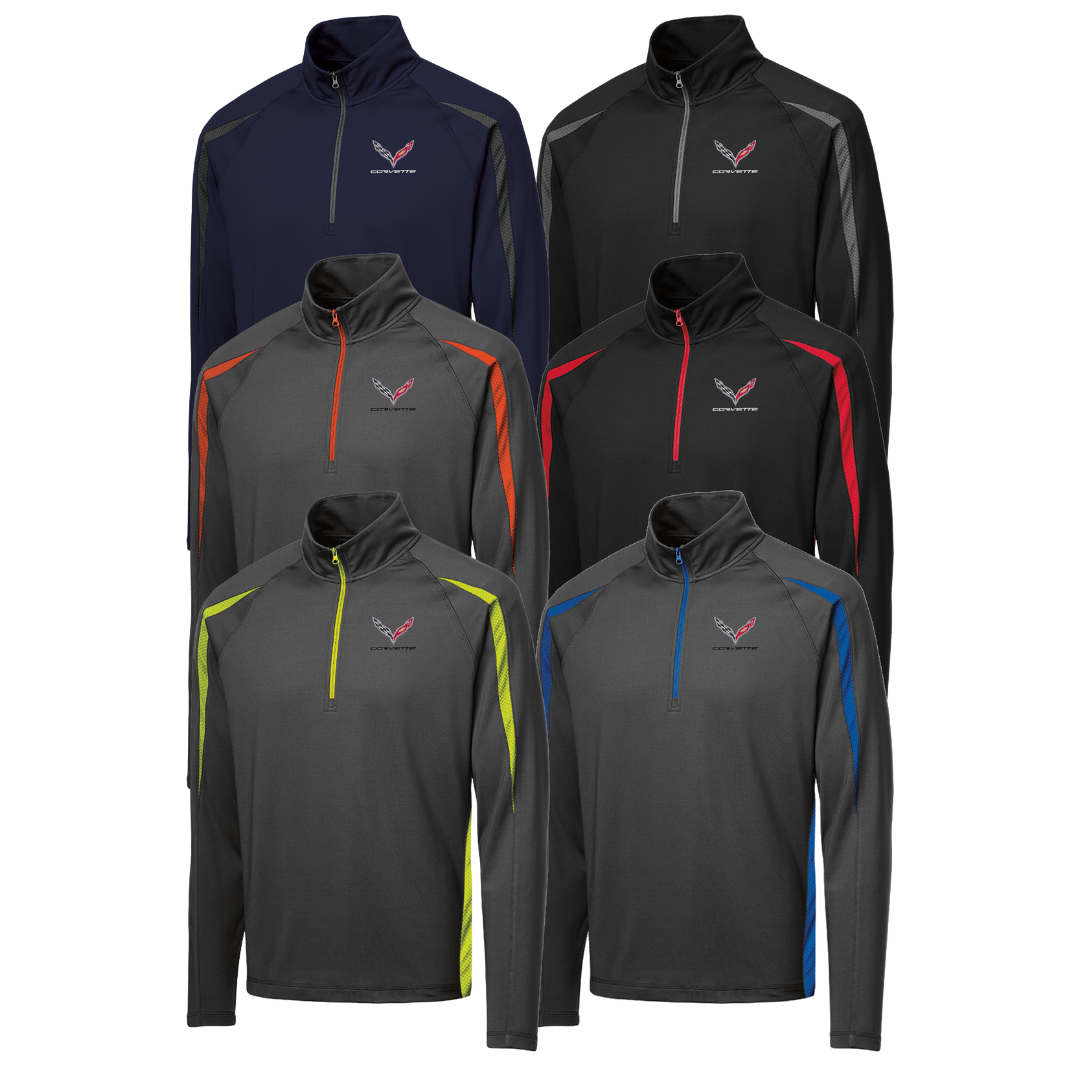 Men's C7 Corvette Stretch Half Zip Pullover | Corvette Store Online