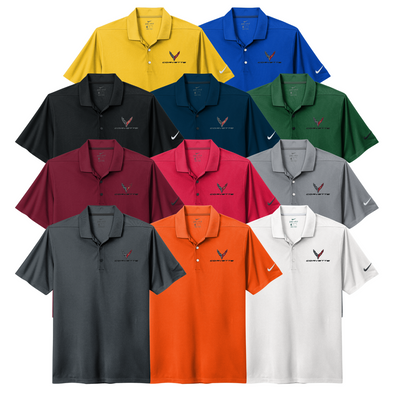 Men's C8 Corvette Nike Dri-FIT Micro Pique 2.0 Polo Shirt