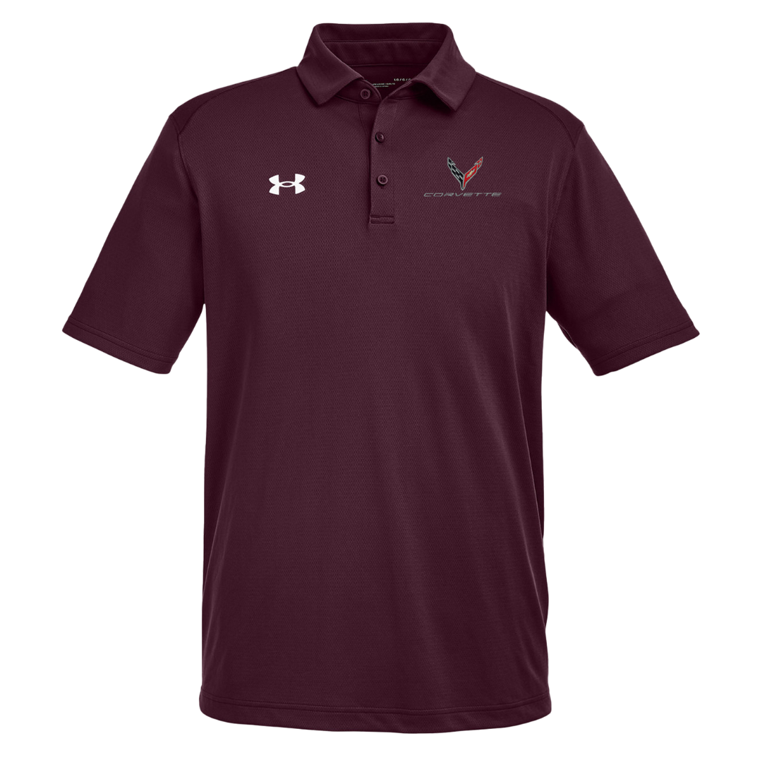 Men s C8 Corvette Under Armour Tech Polo Corvette Store Online