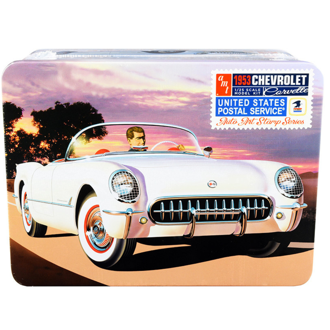 Model Kit 1953 Chevrolet Corvette "USPS" (United States Postal Service) 1/25 Scale Model Car