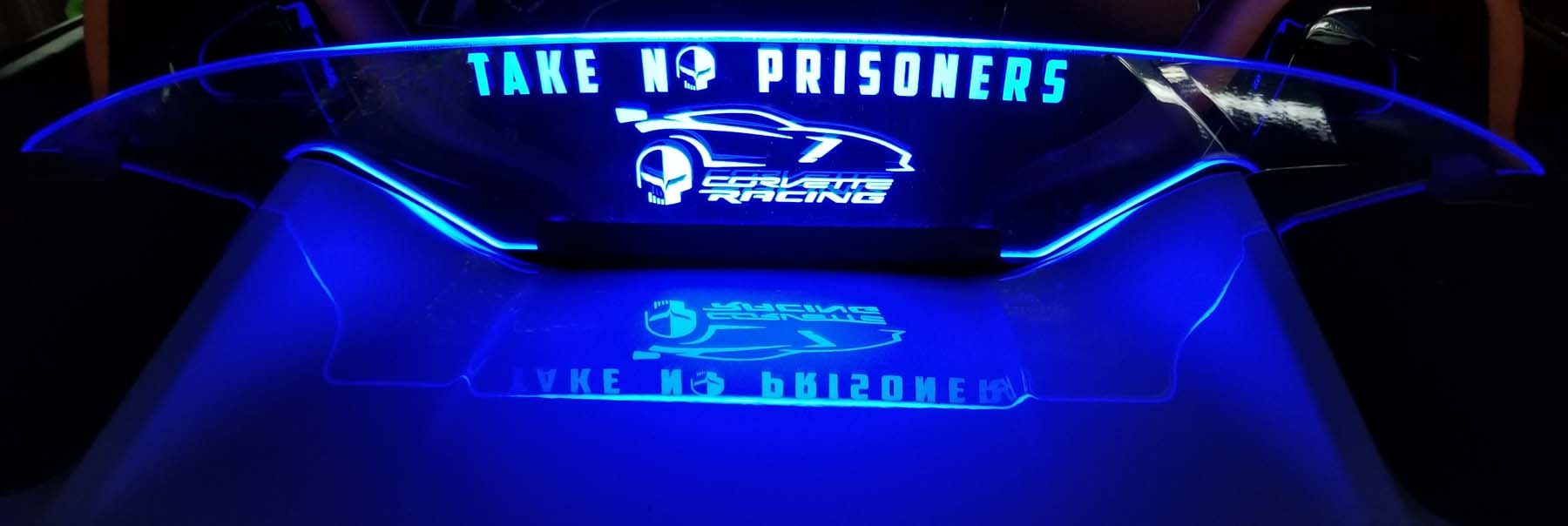 C7 Corvette Coupe Wind Restrictor - Glow Plate | Corvette Store Online