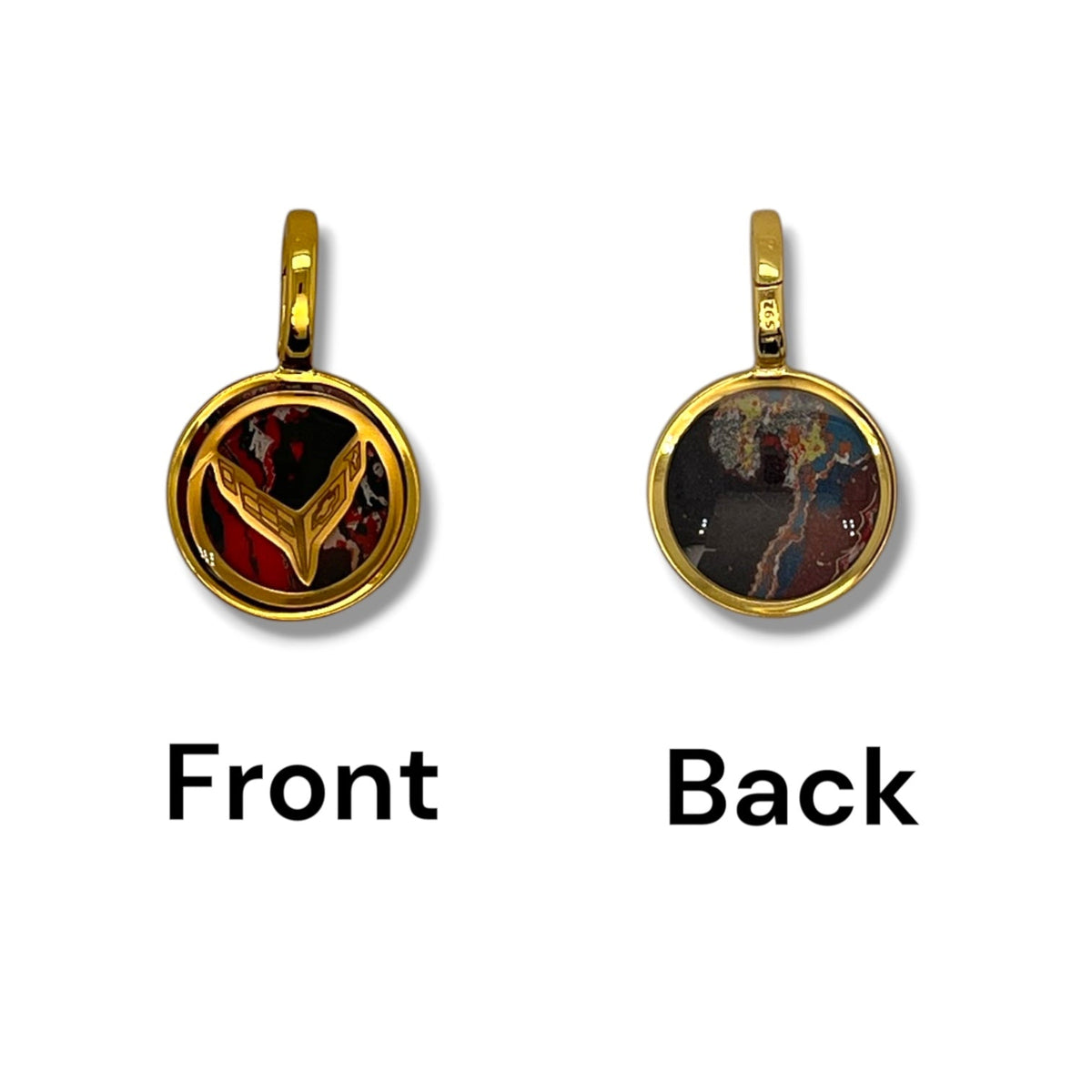 Corvette Charm Pendant | Reclaimed Bowling Green Paint